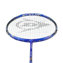 Dunlop Rakieta do badmintona Nanoblade Savage Woven Special Pro (wyważona/średnia/84g) niebieska - naciągnięta -