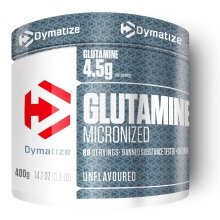 Dymatize Glutamina Mikronizowana (L-Glutamina, Neutralny Smak) 400g Puszka