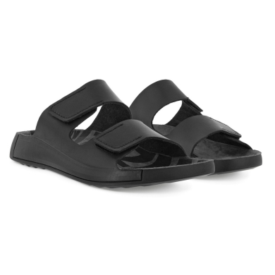 ECCO Sandal Cozmo Flat (skóra nubukowa, elastyczna podeszwa) czarny mężczyźni