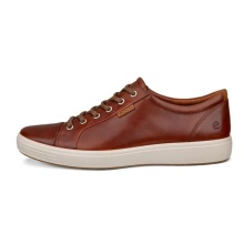 ECCO Sneaker Męski Soft 7 (z Premium Skóry) brązowy cognac Mężczyzna