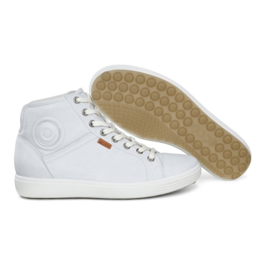 ECCO Sneakers Soft 7 High (lekka i elastyczna podeszwa) biała damska