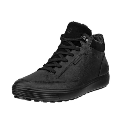 ECCO Buty zimowe Soft 7 Tred GTX (skóra nubukowa, wodoodporne) czarne damskie