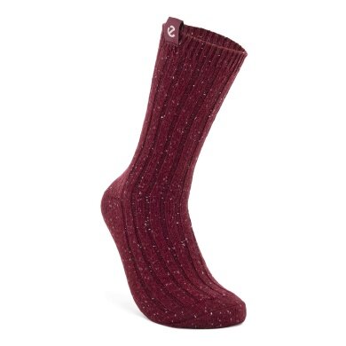 ECCO Skarpetki dzienne Hygge Ribbed Mid Cut - bordowy - 1 para