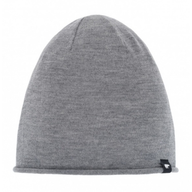 Eisbär Czapka (Beanie) Wełna Merino Oversize Pulse szary męski