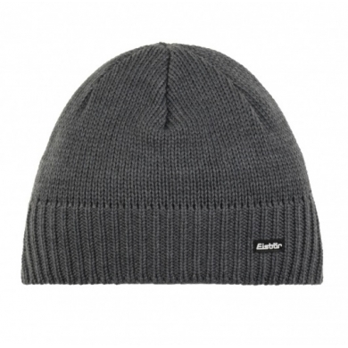 Czapka zimowa Eisbär (Beanie) Trop wzór dzianinowy wełna merino antracytowa męska