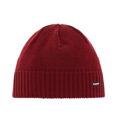 Czapka zimowa Eisbär (Beanie) Trop wzór dzianinowy wełna merino bordowy męska