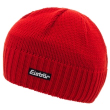 Czapka zimowa Eisbär (Beanie) Trop wzór dzianinowy wełna merino czerwona męska