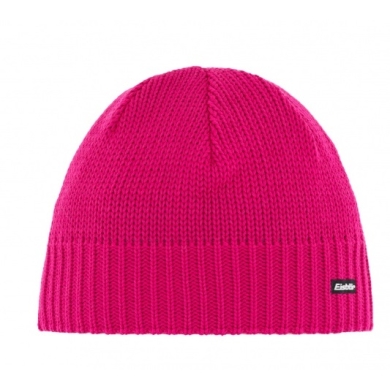 Czapka zimowa Eisbär (Beanie) Trop wzór dzianinowy wełna merino magenta męska