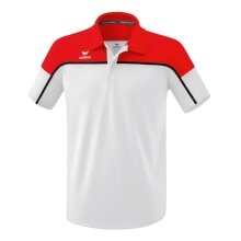 Erima Sport-Polo Change (100% rec. poliester, szybkoschnący materiał funkcjonalny) biały/czerwony mężczyźni