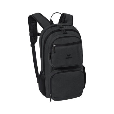 Erima Plecak rekreacyjny Travel Line z kieszenią na laptopa - 55x30x15cm - czarny 25 litrów