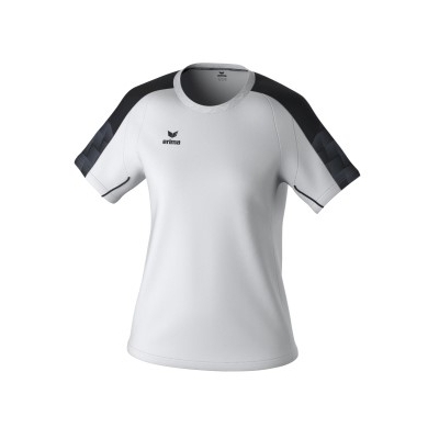 Erima Sport-Shirt Evo Star (100% rec. poliester, lekki) biały/czarny damski