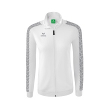 Erima Kurtka sportowa Essential Team Tracktop - wygodna, ściągacze, kieszenie boczne - biało/szara damska