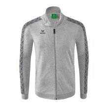 Erima Kurtka sportowa Essential Team Tracktop - wygodna, ściągacze, kieszenie boczne jasnoszary/ciemnoszary chłopcy