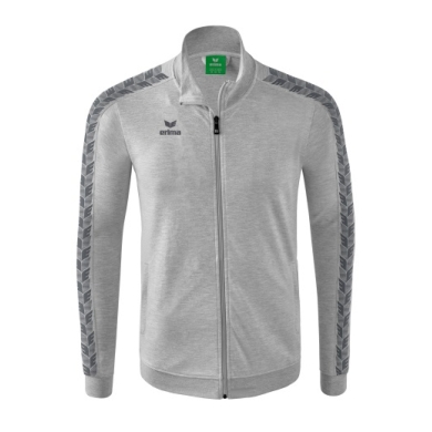 Erima Kurtka sportowa Essential Team Tracktop - wygodna, ściągacze, kieszenie boczne jasnoszary/ciemnoszary chłopcy