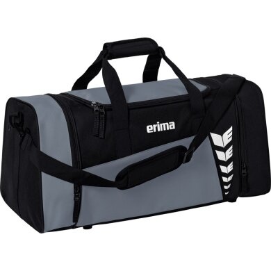 Torba sportowa Erima Six Wings (rozmiar S - 28 litrów) szara/czarna 49x23x25cm