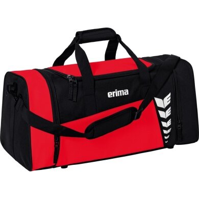 Erima Torba sportowa Six Wings (Rozmiar M, 49,5 litra, 61x29x28cm) czerwono/czarna