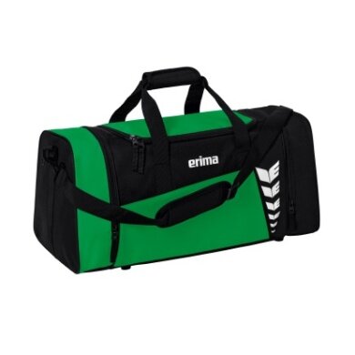 Torba sportowa Erima Six Wings (rozmiar M - 49,5 litra) szmaragdowo-zielona/czarna 61x29x28cm