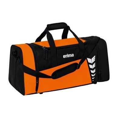 Erima Torba sportowa Six Wings (Rozmiar S, 28 litrów, 49x23x25cm) pomarańczowa/czarna