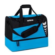 Torba sportowa Erima Six Wings z kieszenią na dnie (rozmiar S - 35 litrów) curacaoblue/czarny 40x25x35cm