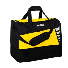 Torba sportowa Erima Six Wings z kieszenią na dnie (rozmiar S - 35 litrów) żółto/czarna 40x25x35cm