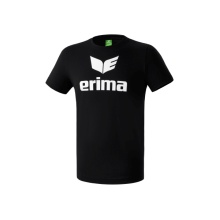 Erima T-shirt sportowe Basic Promo Logo (100% bawełna) czarny chłopcy