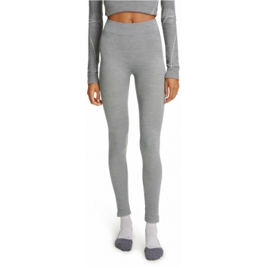 Falke Bielizna Spodnie termiczne Tight Wool-Tech (najlepsza wełna merino) długie szare damskie