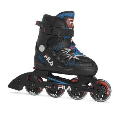 FILA Łyżwy Inline X-One - regulowane - czarne/niebieskie Dziecięce