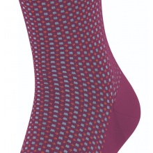 Falke Skarpetki Dziennie Crew Uptown Tie (modny design, bawełna) magenta Mężczyźni - 1 para