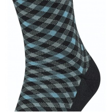 Falke Skarpetki dzienne Crew Smart Check (modny design, bawełna) czarne męskie - 1 para