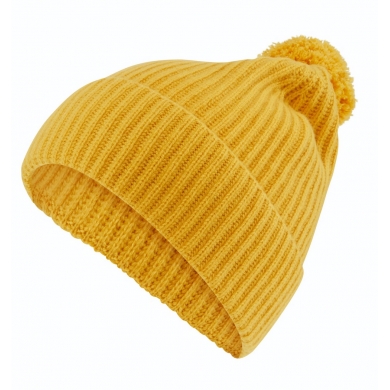 Falke Czapka dziana (Pompon) Unisex - Kaszmir, Pompon - żółty - 1 sztuka