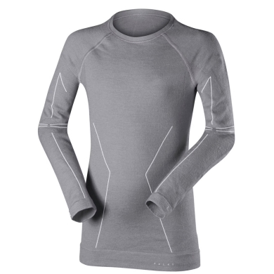 Falke Bielizna Funkcyjna Longsleeve Wool-Tech (maksymalna swoboda ruchów) szary Dzieci