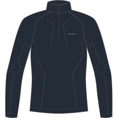 Falke Koszulka z długim rękawem Wool Tech Half-Zip (wełna merino) bielizna spaceblau męska