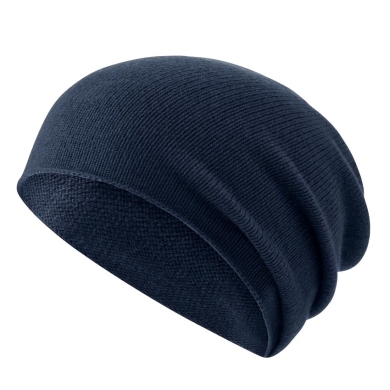 Falke Czapka dzianinowa (Beanie) Unisex - Kaszmir, bez wywinięcia - niebieskoszary - 1 sztuka