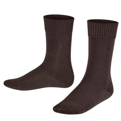 Falke Skarpetki dzienne Comfort Wool (miękka bawełna) ciemnobrązowe dziecięce - 1 para