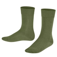 Falke Skarpetki Dziennie Comfort Wool (miękka bawełna) khaki zielony Dzieci - 1 Para