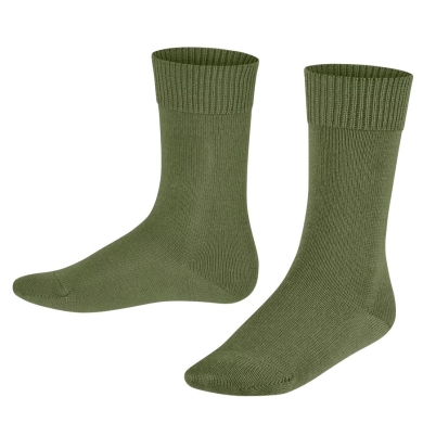 Falke Skarpetki Dziennie Comfort Wool (miękka bawełna) khaki zielony Dzieci - 1 Para