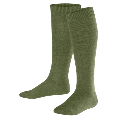 Falke Skarpetki dzienne Comfort Wool (ocieplająca wełna merino) khaki zielony dzieci - 1 para