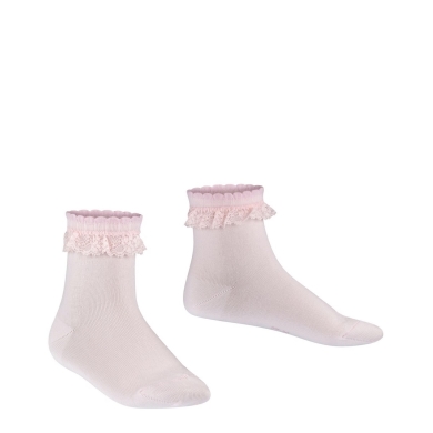 Falke Skarpetki Dziennie Romantic Lace (najwyższy komfort noszenia, bawełna) różowy/pink dziewczęta - 1 para