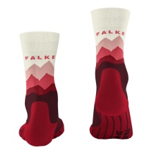 Falke Skarpetki trekkingowe Crew TK2 Explore (mieszanka wełny merino) merlotowy czerwony damskie - 1 para