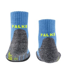 Falke Skarpetki trekkingowe TK2 Short (mieszanka wełny merino) niebieskie dzieci - 1 para