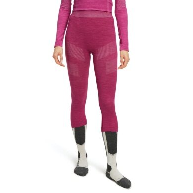 Falke Spodnie termiczne 3/4 Tight Wool-Tech (wełna merino, ciepłe i izolujące) Bielizna orchidpink Damska