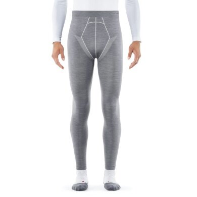 Falke Spodnie termiczne Tight Wool-Tech (najlepsza wełna merino) długie bielizna szara męska