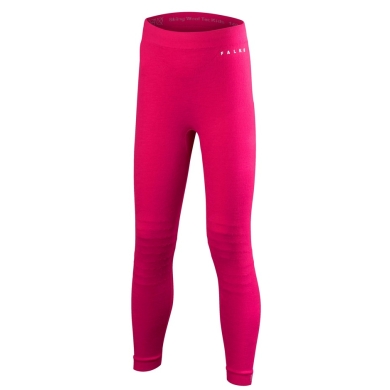 Falke Bielizna Funkcyjna Spodnie Wool-Tech Tight (najdelikatniejsza wełna merino) różowy dla dzieci