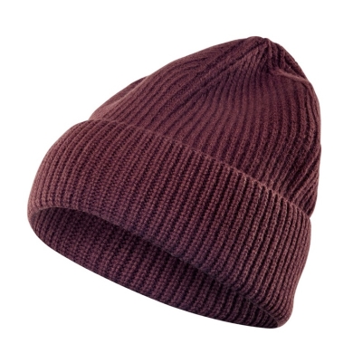 Falke Czapka zimowa (beanie) - ciepła, prążkowana - burgundowa - 1 sztuka