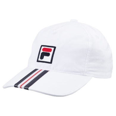 Fila Czapka Basecap Bobby Stripes (100% Poliester) biała - 1 sztuka