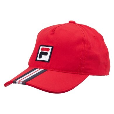 Fila Czapka Basecap Bobby Stripes (100% Poliester) czerwona - 1 sztuka