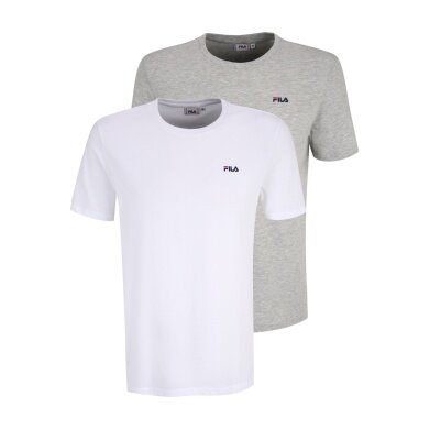 Fila Koszulka Freizeit-Shirt Brod (Bawełna) biały/szary męski - 2-pak