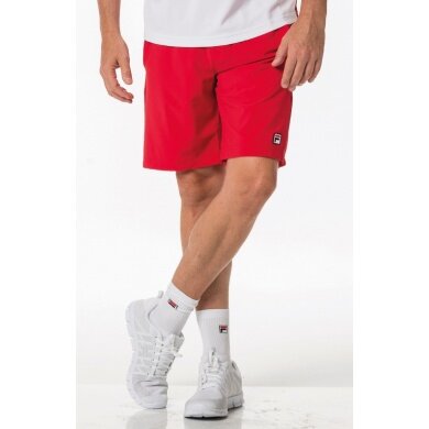 Fila Spodenki tenisowe Short Santana (4-kierunkowy stretch, oddychające) krótkie czerwone męskie