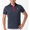 Fila Polo tenisowe Stripes (100% poliester) granatowy/biały/czerwony męski