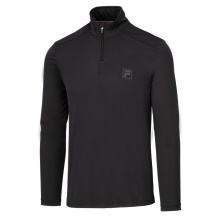 Fila Koszulka z długim rękawem Halfzip Victor (wstawka siatkowa) czarna męska